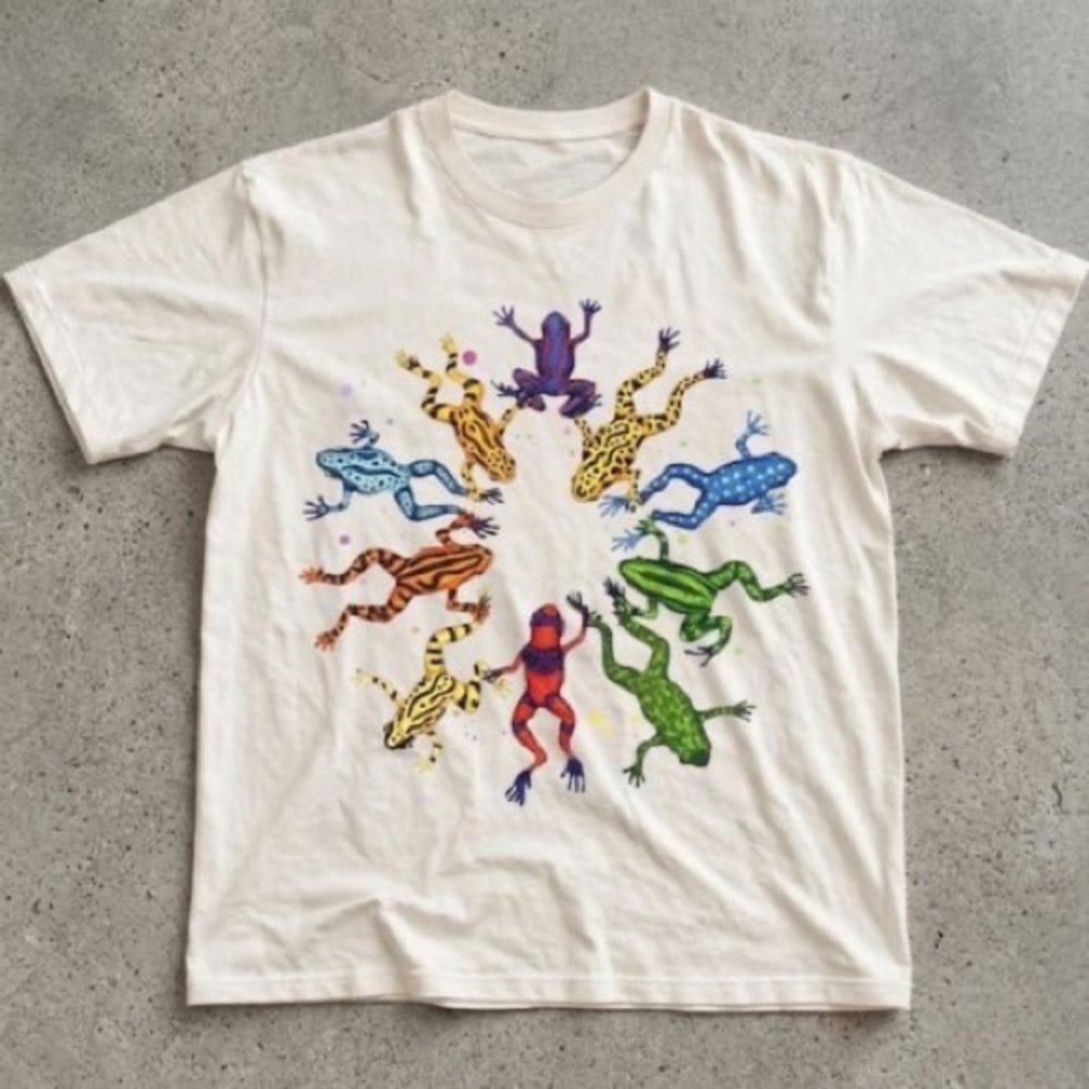 Colorful Frog Circle T-shirt